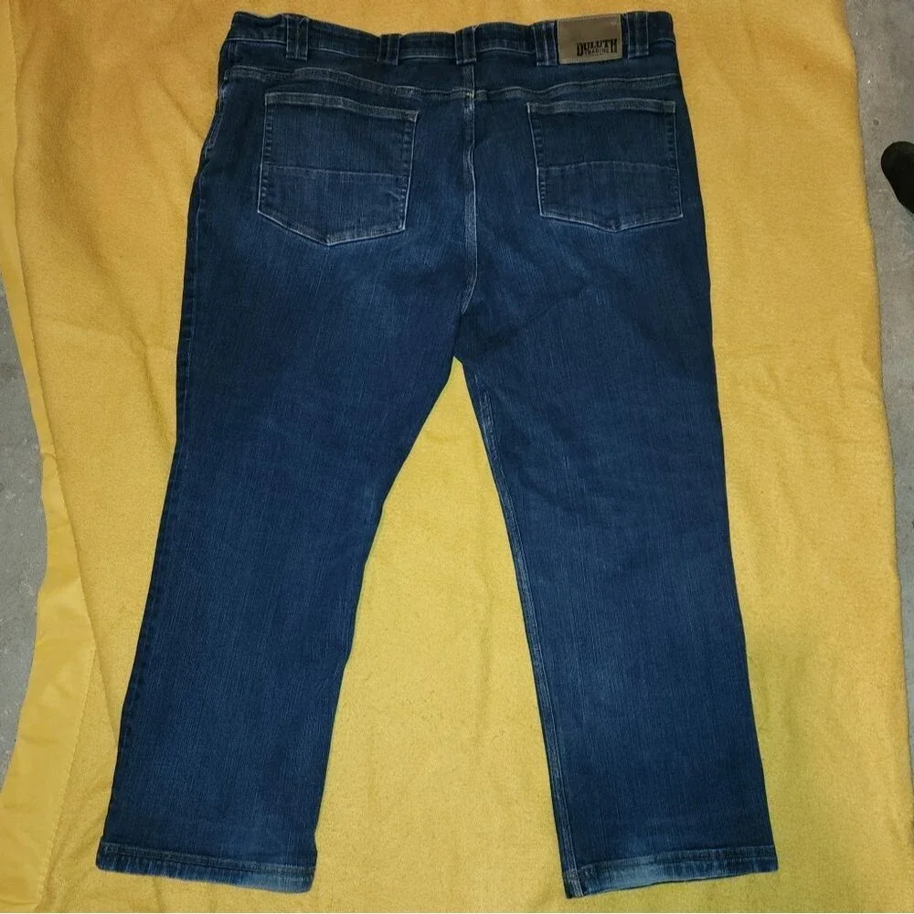 Duluth mens ballroom double flex relaxed dark wash jeans sz 44×30